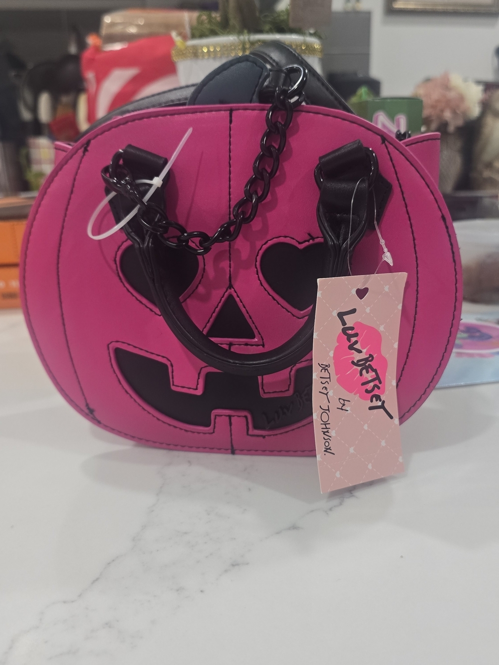 NWT Luv Betsey by Betsey Johnson Pink Jack-O'-Lantern Pumpkin Crossbody Bag 🎃💖